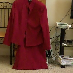 Fuchsia skirt and jacket